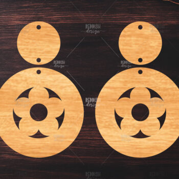 Intra απο ξύλο plywood 3mm-4mm πάχος – Καλοκαιρινά σκουλαρίκια Δίασταση  5x5 cm INTRAFABR-119464555 - Image 1