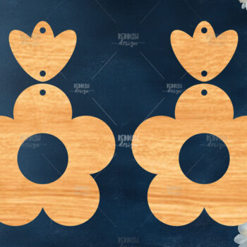 Intra απο ξύλο plywood 3mm-4mm πάχος – Καλοκαιρινά σκουλαρίκια Δίασταση  5x5 cm INTRAFABR-119464582 - Image 1