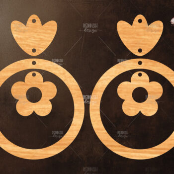 Intra απο ξύλο plywood 3mm-4mm πάχος – Καλοκαιρινά σκουλαρίκια Δίασταση  5x5 cm INTRAFABR-119464615 - Image 1