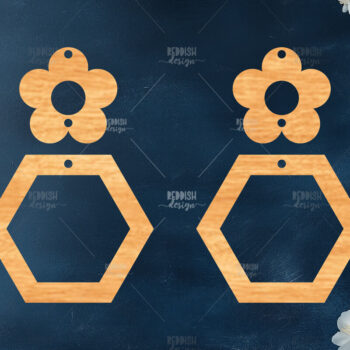 Intra απο ξύλο plywood 3mm-4mm πάχος – Καλοκαιρινά σκουλαρίκια Δίασταση  5x5 cm INTRAFABR-119464636 - Image 1