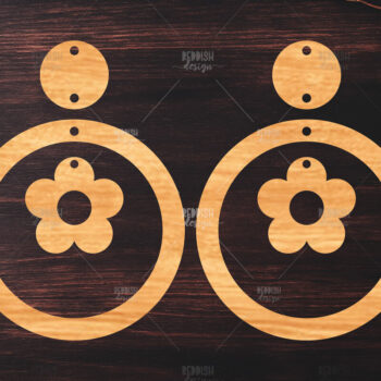 Intra απο ξύλο plywood 3mm-4mm πάχος – Καλοκαιρινά σκουλαρίκια Δίασταση  5x5 cm INTRAFABR-119464654 - Image 1