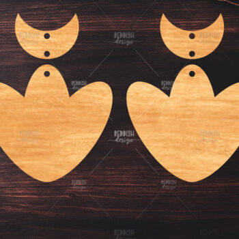 Intra απο ξύλο plywood 3mm-4mm πάχος – Καλοκαιρινά σκουλαρίκια Δίασταση  5x5 cm INTRAFABR-119464717 - Image 1