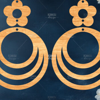 Intra απο ξύλο plywood 3mm-4mm πάχος – Καλοκαιρινά σκουλαρίκια Δίασταση  5x5 cm INTRAFABR-119464920 - Image 1