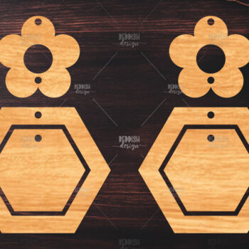 Intra απο ξύλο plywood 3mm-4mm πάχος – Καλοκαιρινά σκουλαρίκια Δίασταση  5x5 cm INTRAFABR-119464927 - Image 1