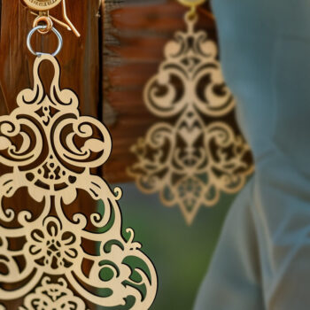 Intra απο ξύλο plywood 3mm-4mm πάχος – Καλοκαιρινά σκουλαρίκια Δίασταση  5x5 cm INTRAFABR-100770964 - Image 1