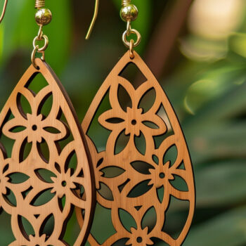 Intra απο ξύλο plywood 3mm-4mm πάχος – Καλοκαιρινά σκουλαρίκια Δίασταση  5x5 cm INTRAFABR-100698573 - Image 1