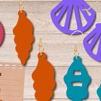 Intra απο ξύλο plywood 3mm-4mm πάχος – Καλοκαιρινά σκουλαρίκια, Αρχεία κοπής με λέιζερ θαλάσσης Δίασταση  5x5 cm INTRAFABR-95615352 - Image 1