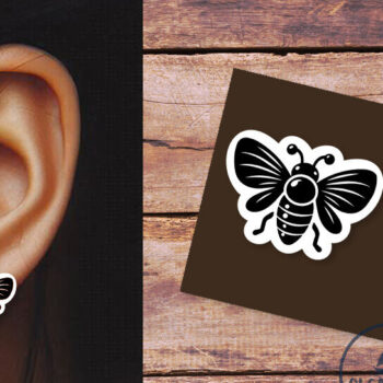 Intra απο ξύλο plywood 3mm-4mm πάχος – Summer Earrings Butterfly Moth Laser Δίασταση  5x5 cm INTRAFABR-120166566 - Image 1