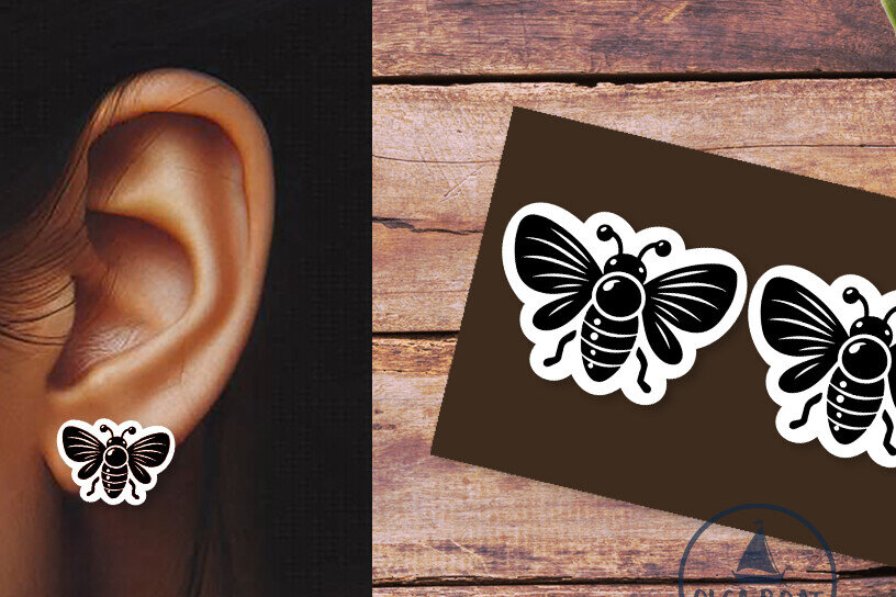 Intra απο ξύλο plywood 3mm-4mm πάχος – Summer Earrings Butterfly Moth Laser Δίασταση  5x5 cm INTRAFABR-120166566