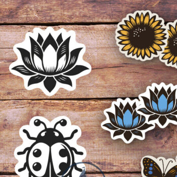 Intra απο ξύλο plywood 3mm-4mm πάχος – Καλοκαιρινά Σκουλαρίκια | Ladybag Butterfly Δίασταση  5x5 cm INTRAFABR-120109493 - Image 1