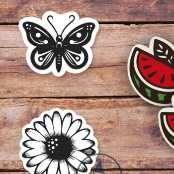 Intra απο ξύλο plywood 3mm-4mm πάχος – Καλοκαιρινά σκουλαρίκια Rose Butterfly Laser Δίασταση  5x5 cm INTRAFABR-120102256 - Image 3