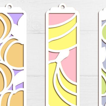 Intra απο ξύλο plywood 3mm-4mm πάχος – Summer Fruit Bookmark Layered Δίασταση  20x20 cm INTRAFABR-124866689 - Image 1