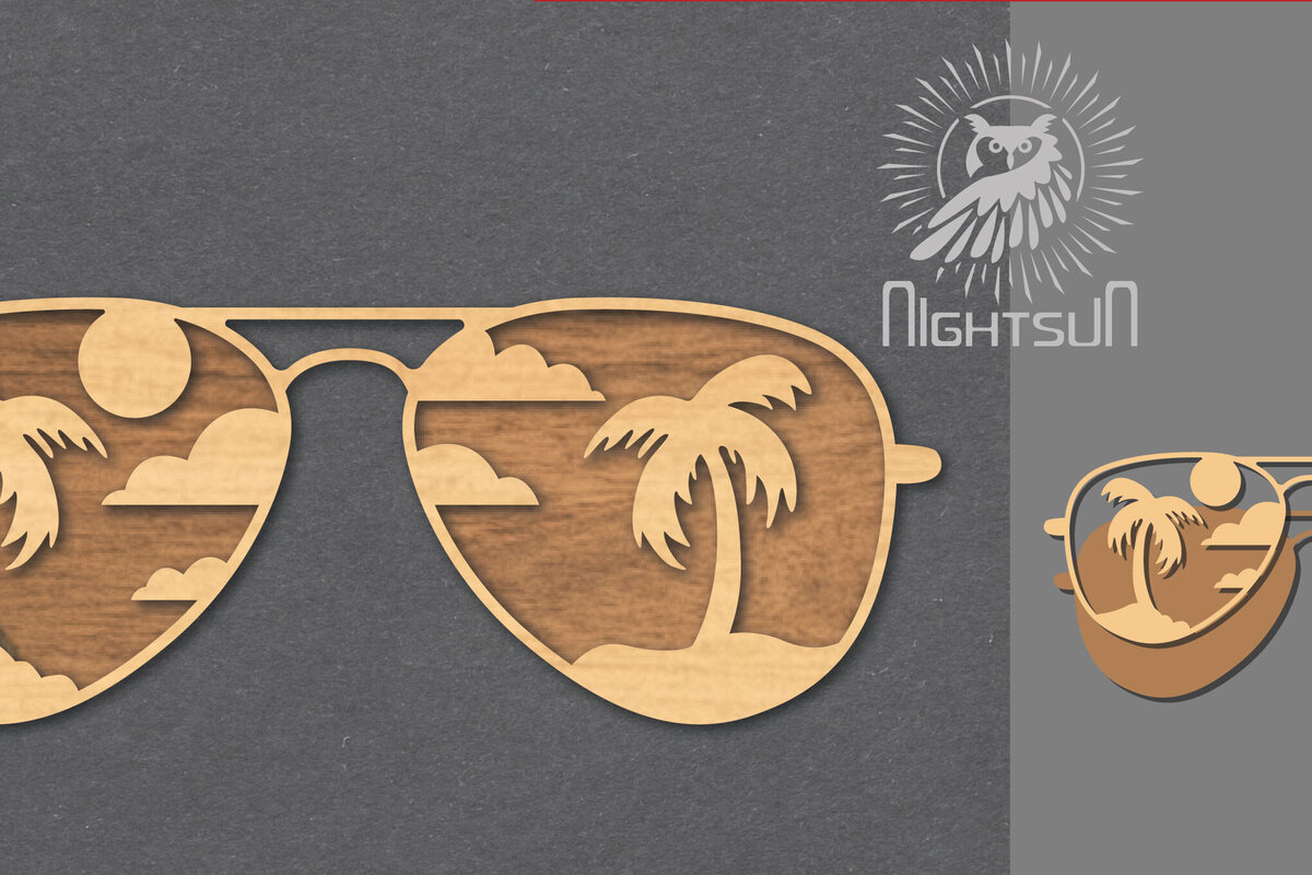 Intra απο ξύλο plywood 3mm-4mm πάχος – Θερινά Γυαλιά Διακόσμηση 1 Δίασταση  20x20 cm INTRAFABR-121115696