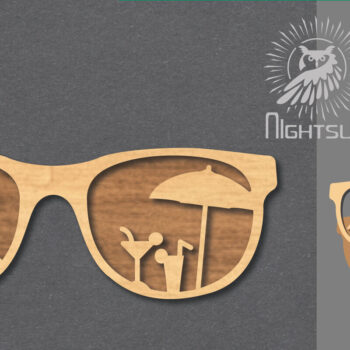 Intra απο ξύλο plywood 3mm-4mm πάχος – Καλοκαιρινά γυαλιά Διακόσμηση 2 Δίασταση  20x20 cm INTRAFABR-118601438 - Image 1