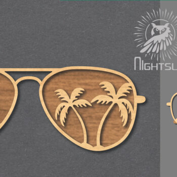 Intra απο ξύλο plywood 3mm-4mm πάχος – Θερινά γυαλιά κοπής με λέιζερ διακόσμηση 3 Δίασταση  20x20 cm INTRAFABR-118603842 - Image 1