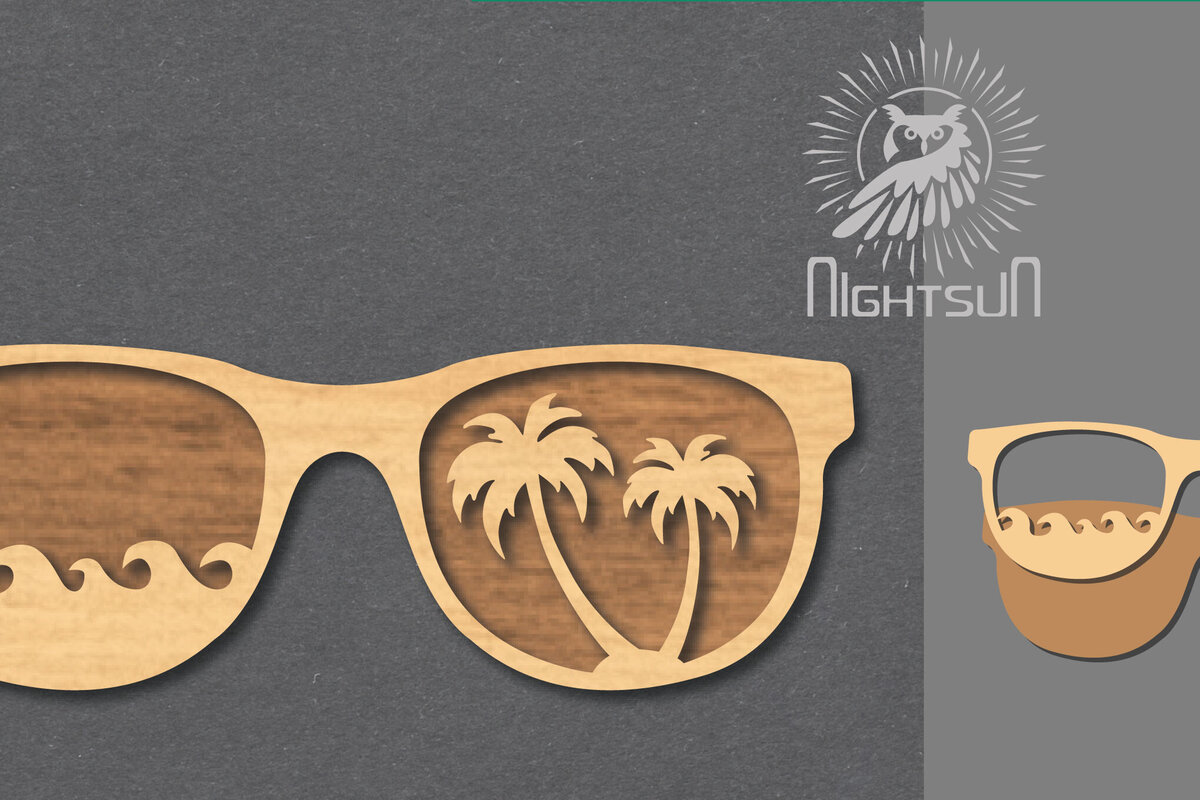 Intra απο ξύλο plywood 3mm-4mm πάχος – Θερινά γυαλιά κοπής με λέιζερ διακόσμηση 4 Δίασταση  20x20 cm INTRAFABR-118603889