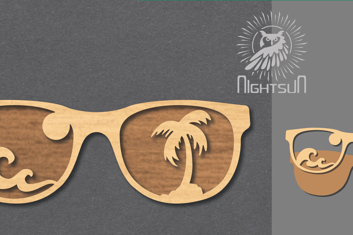 Intra απο ξύλο plywood 3mm-4mm πάχος – Θερινά γυαλιά κοπής με λέιζερ διακόσμηση 6 Δίασταση  20x20 cm INTRAFABR-118605933