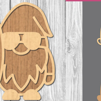 Intra απο ξύλο plywood 3mm-4mm πάχος – Καλοκαιρινή διακόσμηση με λέιζερ Gnome 1 Δίασταση  20x20 cm INTRAFABR-109411923 - Image 1