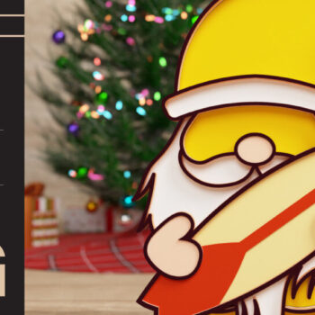 Intra απο ξύλο plywood 3mm-4mm πάχος – Summer Gnome Papercut 3D Δίασταση  20x20 cm INTRAFABR-73395377 - Image 2