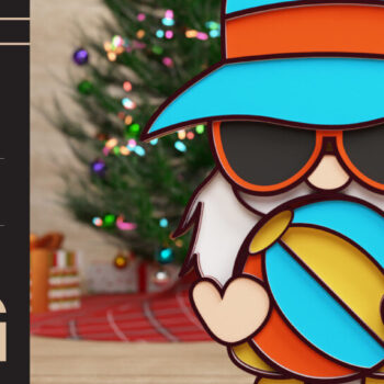 Intra απο ξύλο plywood 3mm-4mm πάχος – Summer Gnome Papercut 3D Δίασταση  20x20 cm INTRAFABR-73395377 - Image 5