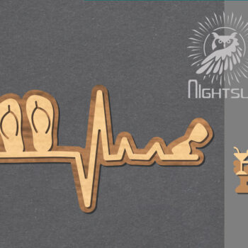 Intra απο ξύλο plywood 3mm-4mm πάχος – Summer HeartbeatDecoration 2 Δίασταση  20x20 cm INTRAFABR-118400318 - Image 1