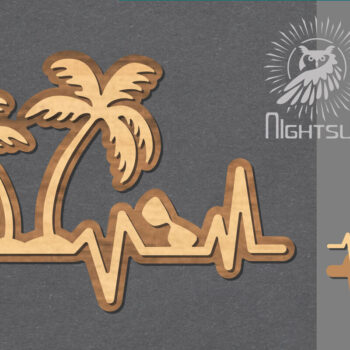 Intra απο ξύλο plywood 3mm-4mm πάχος – Summer HeartbeatDecoration 5 Δίασταση  20x20 cm INTRAFABR-118401198 - Image 1