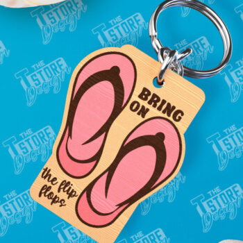 Intra απο ξύλο plywood 3mm-4mm πάχος – Καλοκαιρινό μπρελόκ με  κοπής με λέιζερ Δίασταση  5x5 cm INTRAFABR-100123888 - Image 3