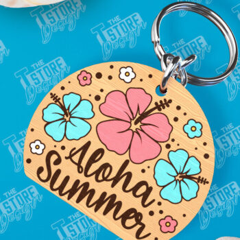 Intra απο ξύλο plywood 3mm-4mm πάχος – Καλοκαιρινό μπρελόκ με  κοπής με λέιζερ Δίασταση  5x5 cm INTRAFABR-100123888 - Image 4