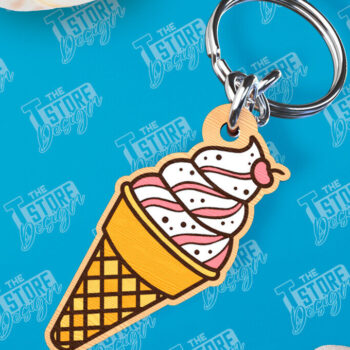 Intra απο ξύλο plywood 3mm-4mm πάχος – Καλοκαιρινό μπρελόκ με  κοπής με λέιζερ Δίασταση  5x5 cm INTRAFABR-100123888 - Image 6