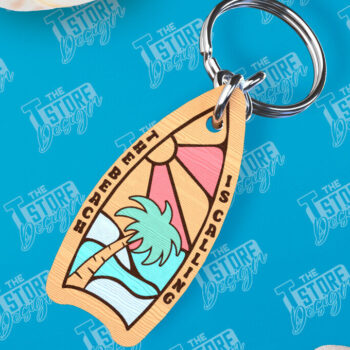 Intra απο ξύλο plywood 3mm-4mm πάχος – Καλοκαιρινό μπρελόκ με  κοπής με λέιζερ Δίασταση  5x5 cm INTRAFABR-100123888 - Image 7