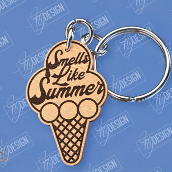 Intra απο ξύλο plywood 3mm-4mm πάχος – Καλοκαιρινό μπρελόκ με  κοπής με λέιζερ Δίασταση  5x5 cm INTRAFABR-100123533 - Image 3