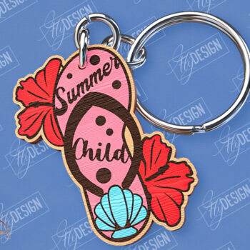 Intra απο ξύλο plywood 3mm-4mm πάχος – Καλοκαιρινό μπρελόκ με  κοπής με λέιζερ Δίασταση  5x5 cm INTRAFABR-100123533 - Image 9