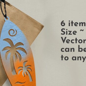 Intra απο ξύλο plywood 3mm-4mm πάχος – Πακέτο καλοκαιρινών μπρελόκ, Car Charm Δίασταση 5x5 cm INTRAFABR-67837309 - Image 2