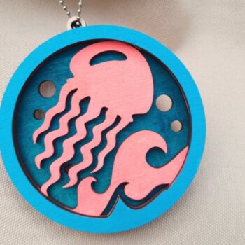 Intra απο ξύλο plywood 3mm-4mm πάχος – Καλοκαιρινή δέσμη μπρελόκ, Δίασταση  5x5 cm INTRAFABR-71091616 - Image 5