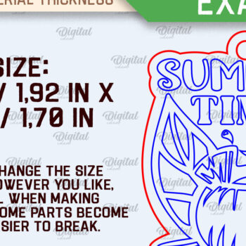 Intra απο ξύλο plywood 3mm-4mm πάχος – Καλοκαιρινά μπρελόκ Πακέτο κοπής με λέιζερ Δίασταση  5x5 cm INTRAFABR-98994101 - Image 2