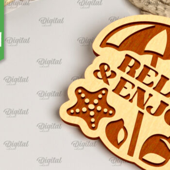 Intra απο ξύλο plywood 3mm-4mm πάχος – Καλοκαιρινά μπρελόκ Πακέτο κοπής με λέιζερ Δίασταση  5x5 cm INTRAFABR-98994101 - Image 3