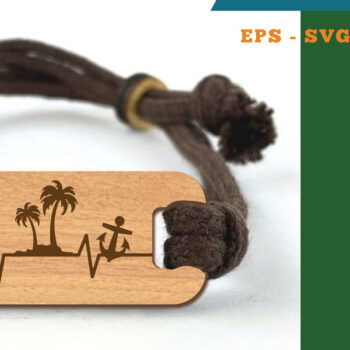 Intra απο ξύλο plywood 3mm-4mm πάχος – Καλοκαιρινό βραχιόλι κοπής με λέιζερ 6 Δίασταση  20x20 cm INTRAFABR-118736360 - Image 1