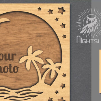 Intra απο ξύλο plywood 3mm-4mm πάχος – Καλοκαιρινή κορνίζα 1 Δίασταση  20x20 cm INTRAFABR-113106782 - Image 1