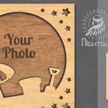 Intra απο ξύλο plywood 3mm-4mm πάχος – Καλοκαιρινή κορνίζα 10 Δίασταση  20x20 cm INTRAFABR-113107123 - Image 1