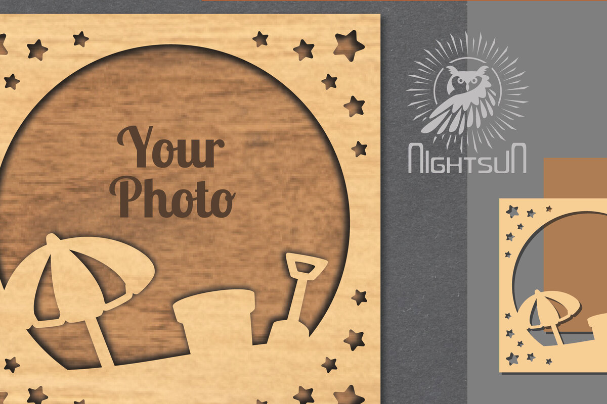 Intra απο ξύλο plywood 3mm-4mm πάχος – Καλοκαιρινή κορνίζα 10 Δίασταση  20x20 cm INTRAFABR-113107123