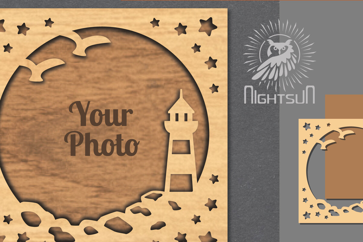 Intra απο ξύλο plywood 3mm-4mm πάχος – Καλοκαιρινή Κορνίζα 2 Δίασταση  20x20 cm INTRAFABR-113106863