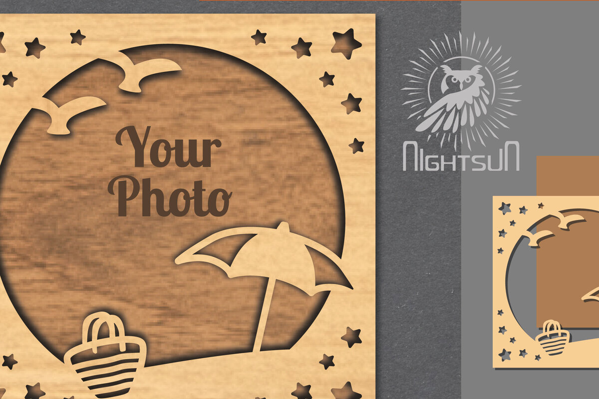 Intra απο ξύλο plywood 3mm-4mm πάχος – Καλοκαιρινή κορνίζα 3 Δίασταση  20x20 cm INTRAFABR-113106908