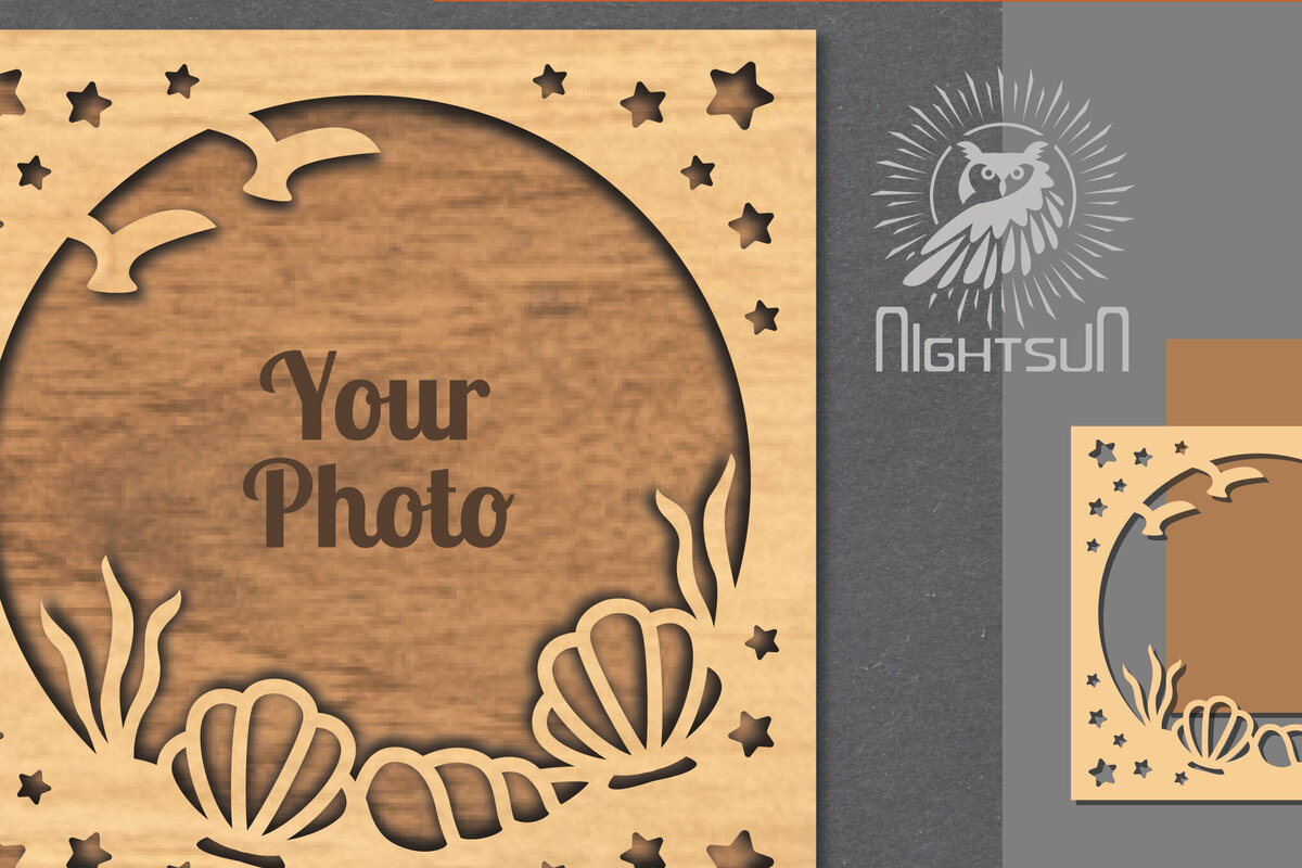 Intra απο ξύλο plywood 3mm-4mm πάχος – Καλοκαιρινή κορνίζα 5 Δίασταση  20x20 cm INTRAFABR-113106963