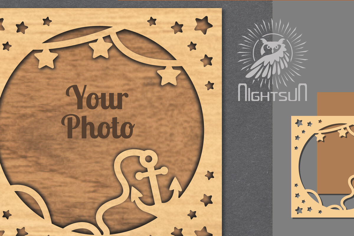 Intra απο ξύλο plywood 3mm-4mm πάχος – Καλοκαιρινή Κορνίζα 7 Δίασταση  20x20 cm INTRAFABR-113107027