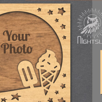 Intra απο ξύλο plywood 3mm-4mm πάχος – Καλοκαιρινή Κορνίζα 8 Δίασταση  20x20 cm INTRAFABR-113107068 - Image 1