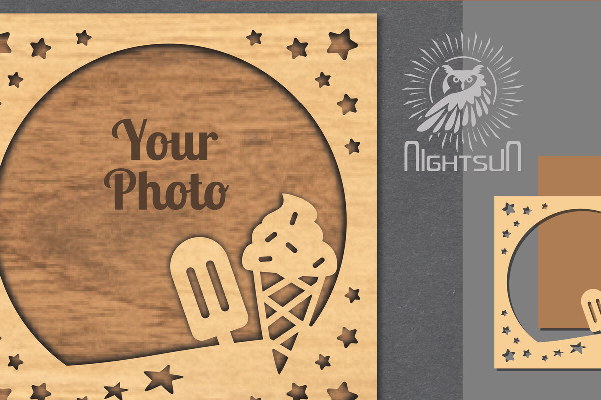 Intra απο ξύλο plywood 3mm-4mm πάχος – Καλοκαιρινή Κορνίζα 8 Δίασταση  20x20 cm INTRAFABR-113107068