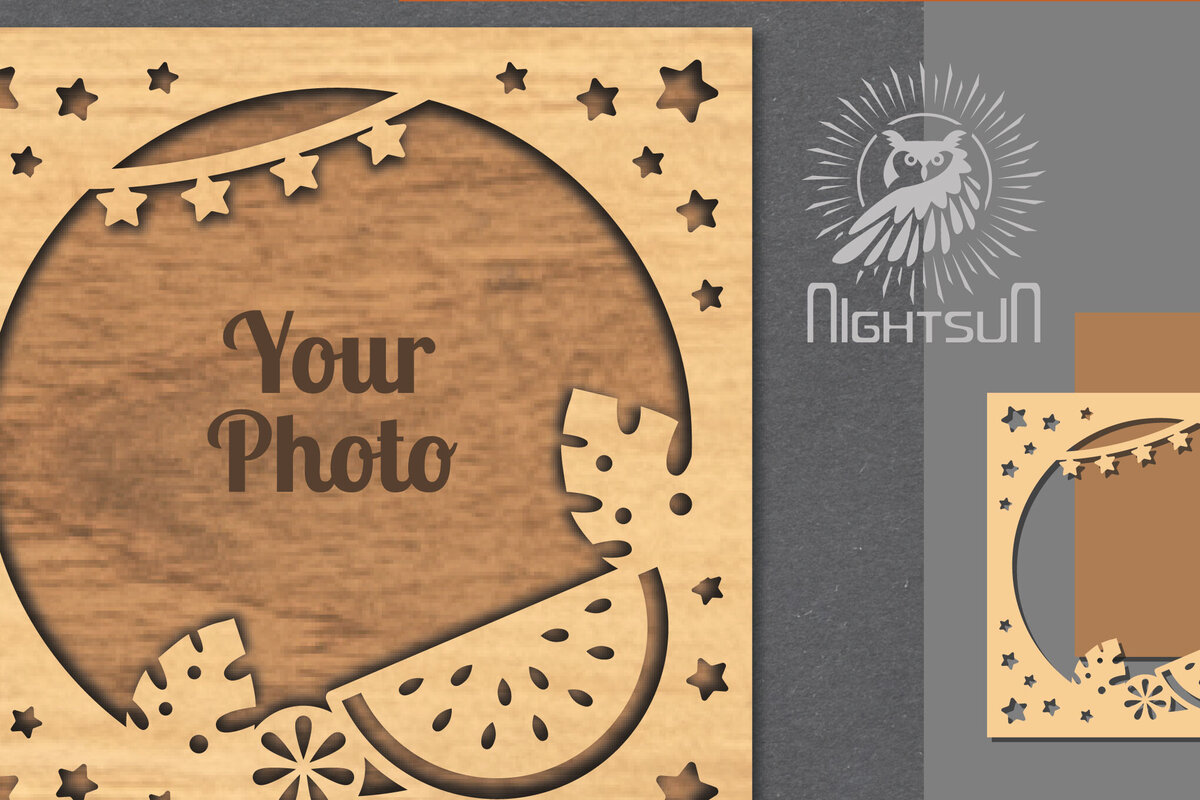 Intra απο ξύλο plywood 3mm-4mm πάχος – Καλοκαιρινή κορνίζα 9 Δίασταση  20x20 cm INTRAFABR-113107108