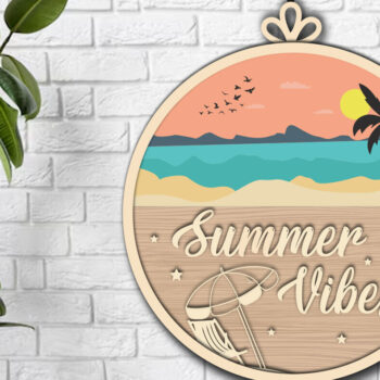 Intra απο ξύλο plywood 3mm-4mm πάχος – Summer Design Δίασταση  40x30 cm INTRAFABR-119660509 - Image 2