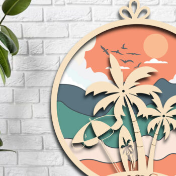 Intra απο ξύλο plywood 3mm-4mm πάχος – Summer Design Δίασταση  40x30 cm INTRAFABR-119656453 - Image 2