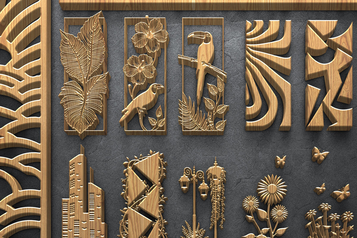 Intra απο ξύλο plywood 3mm-4mm πάχος – Καλοκαιρινό Πακέτο Τέχνης τοίχου με Δίασταση  40x30 cm INTRAFABR-123130360